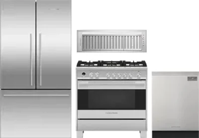 4 Piece Package Includes Refrigerator, Range, Hood And Dishwasher